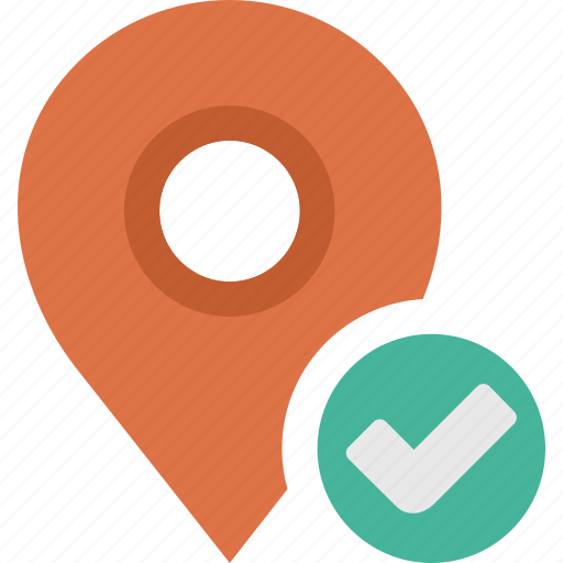 Check, pin, map, ok, location, accept icon - Download on Iconfinder