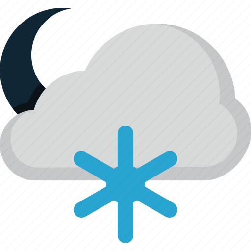 Snow, cloud, moon, weather, forecast icon - Download on Iconfinder