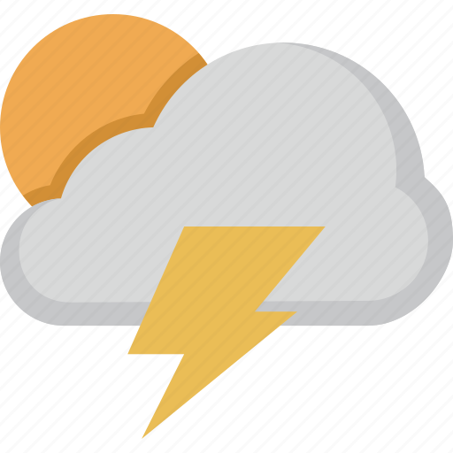 Sun, cloud, lightning, weather, forecast icon - Download on Iconfinder