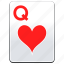 card, casino, hearts, poker, q, queen 