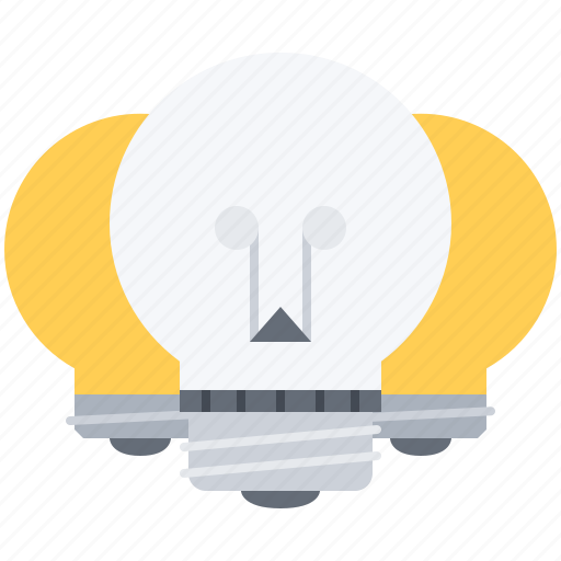 Bulb, creative, death, idea, light, skull icon - Download on Iconfinder