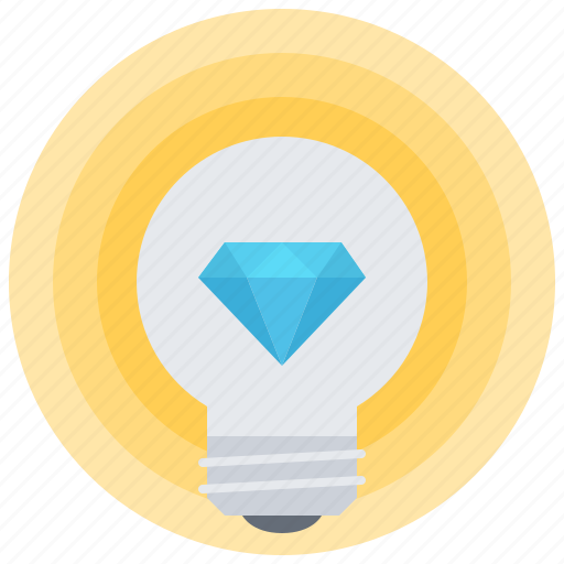 Bulb, creative, diamond, good, great, idea, smart icon - Download on Iconfinder