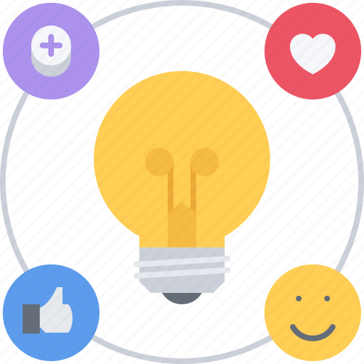 Bulb, idea, like, network, smm, social, success icon - Download on Iconfinder