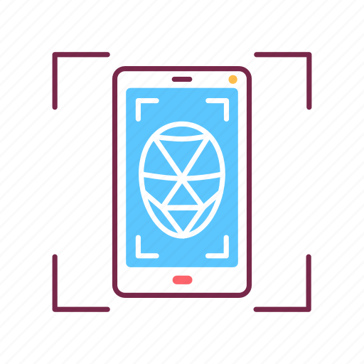 App, device, gadget, polygonal grid, scanning, smartphone icon - Download on Iconfinder
