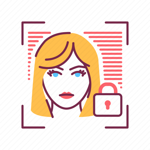 Blocked, face, identification, person, protection, user, woman icon - Download on Iconfinder