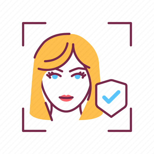 Approved, avatar, face, female, identification, verifying, woman icon - Download on Iconfinder