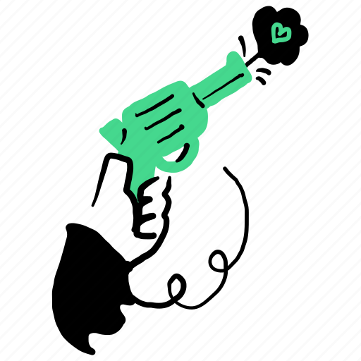 Conflict, gun, weapon, weaponry, hand, gesture, flower illustration - Download on Iconfinder
