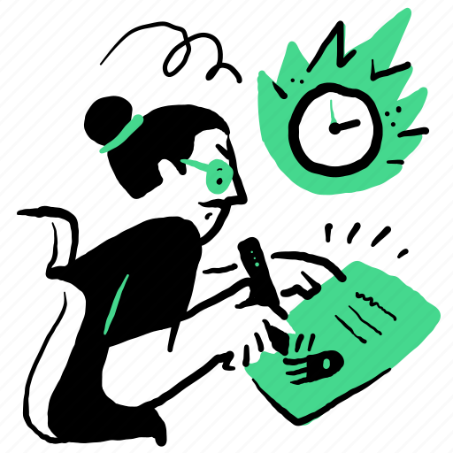 Web, deadline, time, clock, speed, express, man illustration - Download on Iconfinder