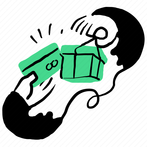 Commerce, delivery, shipping, box, package, credit, card illustration - Download on Iconfinder