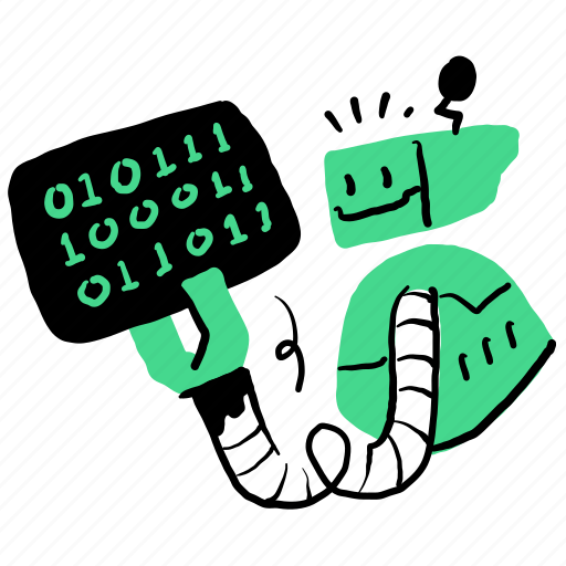 Technology, future, tech, robot, coding, programming, code illustration - Download on Iconfinder