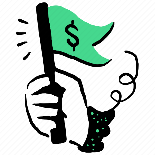 Business, finance, banking, bank, money, achievement, flag illustration - Download on Iconfinder
