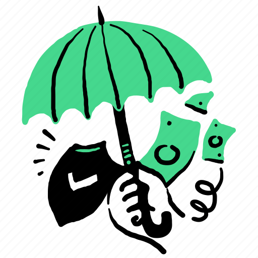 Business, finance, banking, bank, money, umbrella, shield illustration - Download on Iconfinder