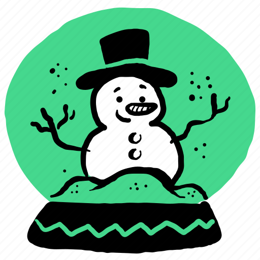 Events, celebrations, christmas, holiday, occasion, snowglobe, snowman illustration - Download on Iconfinder