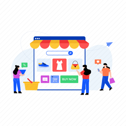 Online shopping, eshopping, web shop, mobile shopping, smart shop illustration - Download on Iconfinder