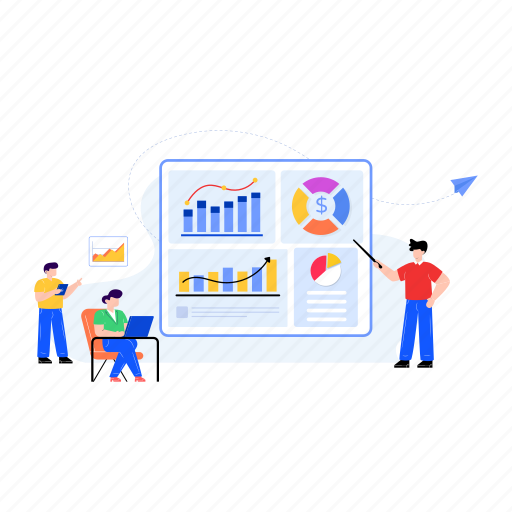 Data analysis, business analytics, financial analytics, finance manager, business management illustration - Download on Iconfinder