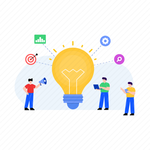 Business idea, big idea, bright idea, innovation, creative idea illustration - Download on Iconfinder