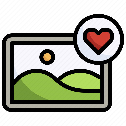 Favorite, heart, image, picture, landscape, file icon - Download on Iconfinder