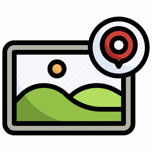 Pin, image, picture, landscape, file icon - Download on Iconfinder