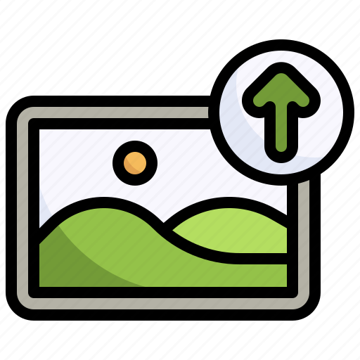 Upload, image, picture, landscape, file icon - Download on Iconfinder