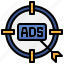 ads, advertising, marketing, dartboard, focus 