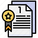 document, reward, badge, archive, certificate
