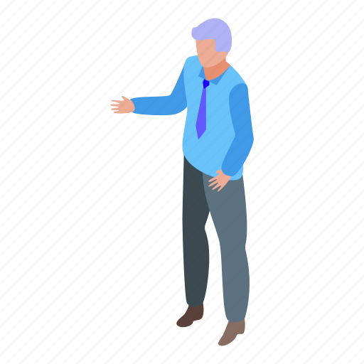 Inclusive, education, teacher, man, isometric icon - Download on Iconfinder