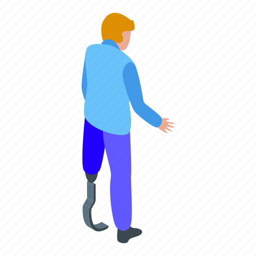 Inclusive, education, handicapped, boy, isometric icon - Download on Iconfinder