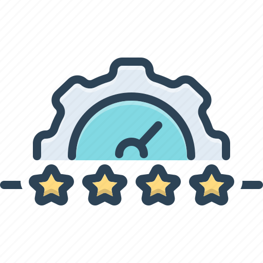 Performance, rating, feedback, speedometer, accelerate, tachometer, indicator icon - Download on Iconfinder