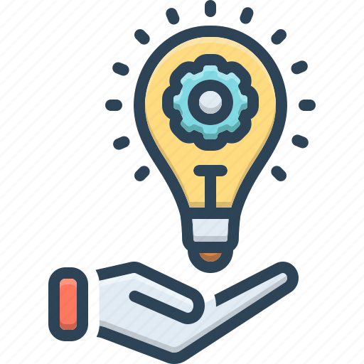 Solution, creativity, light bulb, gear, idea, development, inspiration icon - Download on Iconfinder