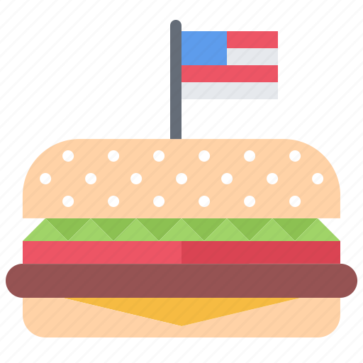 Burger, hamburger, food, cheeseburger, united, states, america icon - Download on Iconfinder