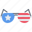 glasses, flag, united, states, america, usa, nation, country, independence 