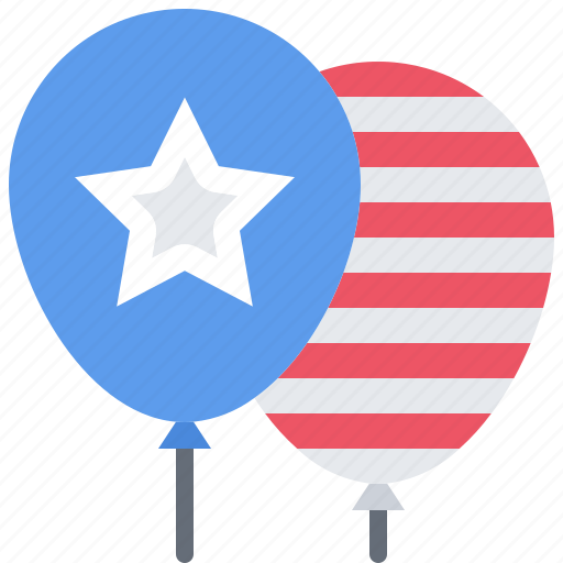Balloons, decoration, flag, united, states, america, usa icon - Download on Iconfinder