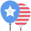 balloons, decoration, flag, united, states, america, usa, nation, country 