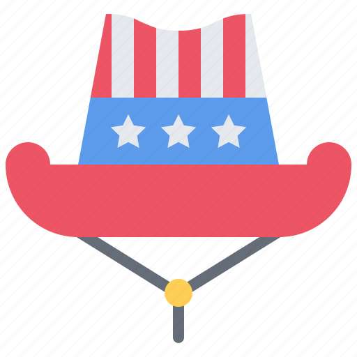 Cawboy, hat, clothes, flag, united, states, america icon - Download on Iconfinder
