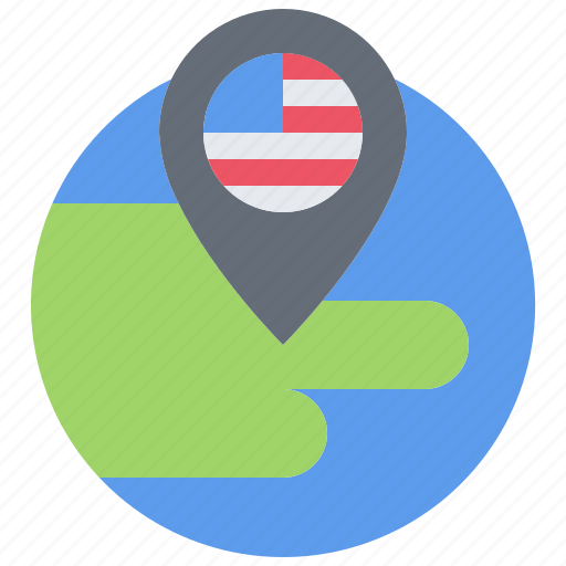 Map, planet, pin, location, flag, united, states icon - Download on Iconfinder