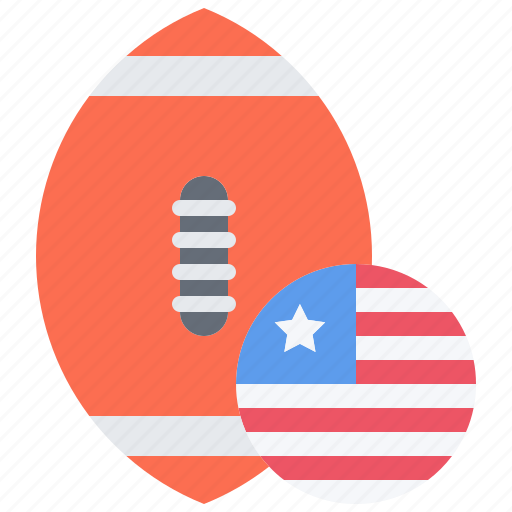 American, football, ball, game, flag, united, states icon - Download on Iconfinder
