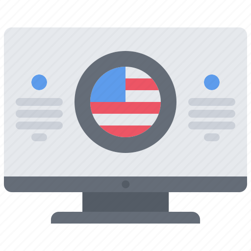 Tv, news, united, states, america, usa, nation icon - Download on Iconfinder
