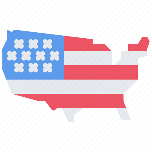 Map, flag, united, states, america, usa, nation icon - Download on Iconfinder
