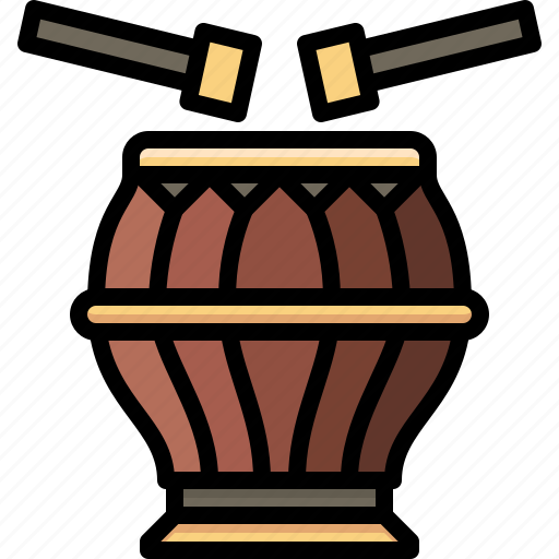 Music, drum, percussion, india, instrument icon - Download on Iconfinder