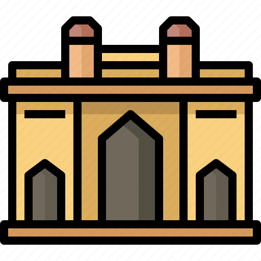 Architectonic, of, monuments, india, gate, landmark icon - Download on Iconfinder
