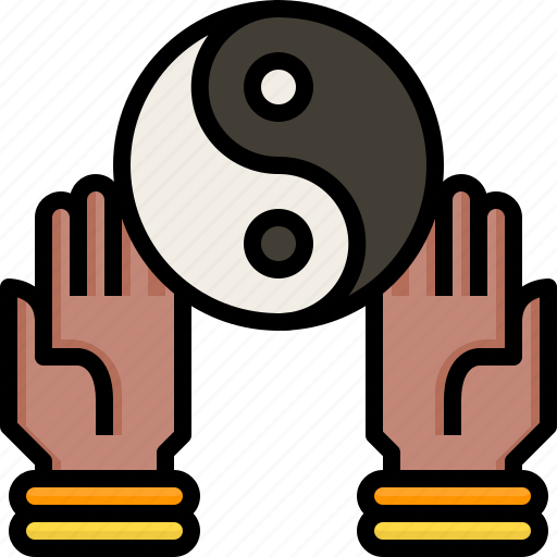 Hands, yin, balance, yang, religion icon - Download on Iconfinder