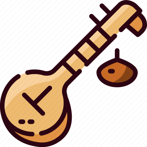 India, instruments, music, veena icon - Download on Iconfinder