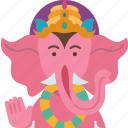 ganesha, hindu, god, elephant, fortune