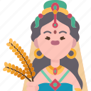 goddess, rice, shridevi, fertility, hinduism