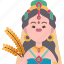 goddess, rice, shridevi, fertility, hinduism 