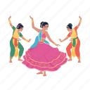 women dancing, diwali celebration, indian holidays, indian culture