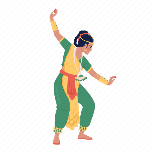 Female dancer, festival of lights, indian holidays, indian culture illustration - Download on Iconfinder