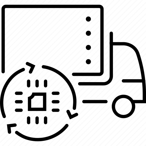 Autonomous, car, cpu, lorry, transport, truck icon - Download on Iconfinder