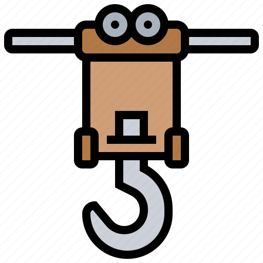 Factory, hook, machine, overhead, pulley icon - Download on Iconfinder