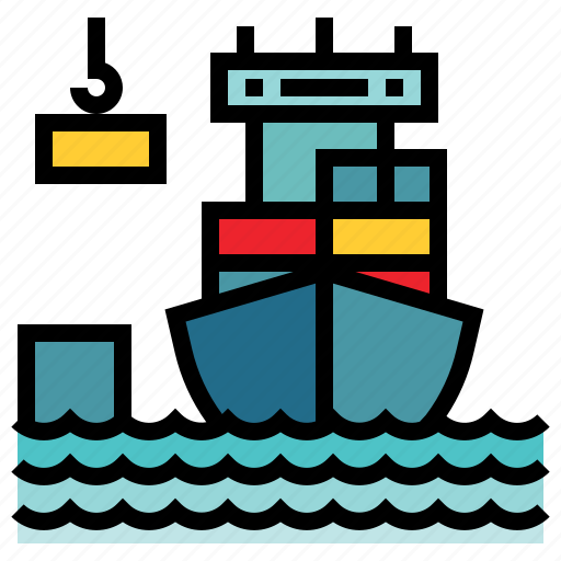 Boat, containers, distribution, industry, transport, travelling icon - Download on Iconfinder